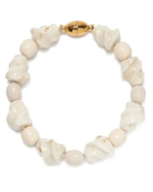 Lizzie Fortunato White Salamanca Beaded Necklace