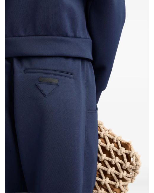 Prada Blue Technical Fleece Trousers for men