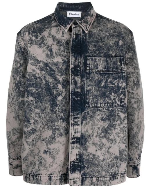 Etudes Studio Jeanshemd Aus Bio-Baumwolle in Gray für Herren