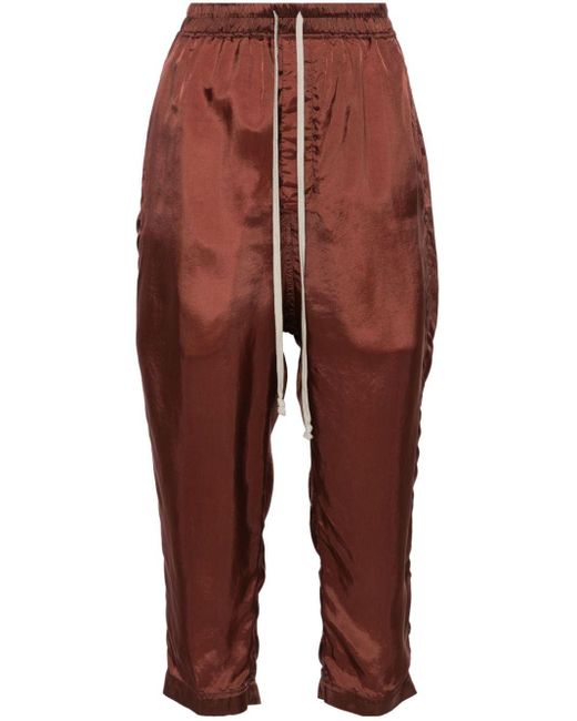 Rick Owens Red Astaires Cropped Trousers