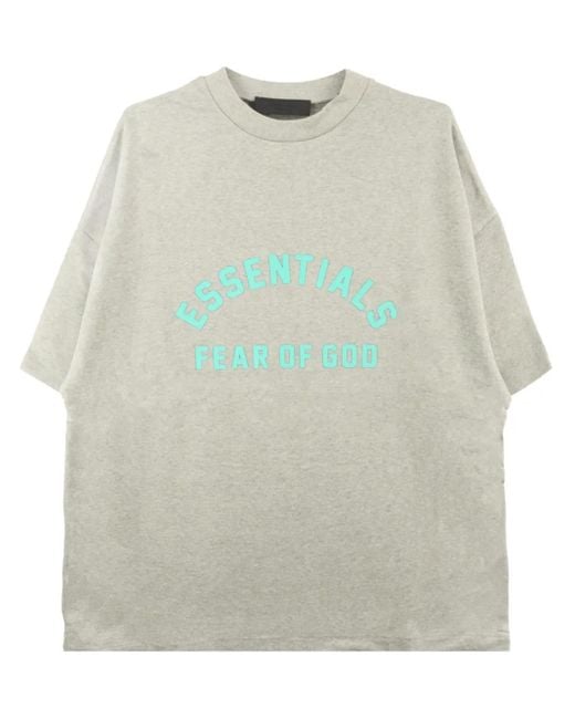 Fear Of God Gray Essentials Brand-embossed Cotton-jersey T-shirt for men