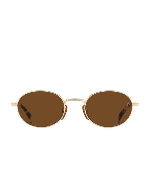 David Beckham Brown Round-Frame Sunglasses for men