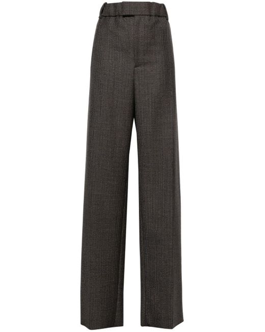 Bottega Veneta Gray Tailored Houndstooth Trousers