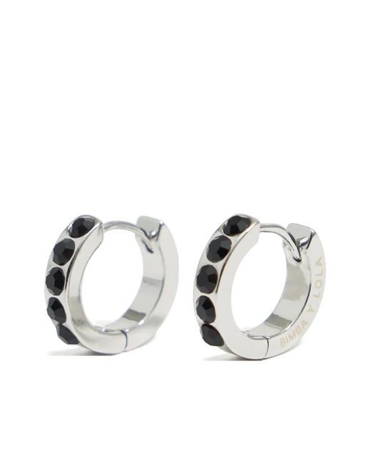【BIMBA Y LOLA】クリスタル装飾フープピアス BIMBA Y LOLA】クリスタル装飾ミニフープピアス