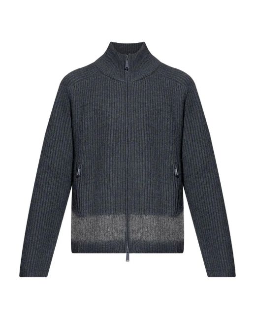 DSquared² Blue Ribbed Zip-Up Cardigan for men
