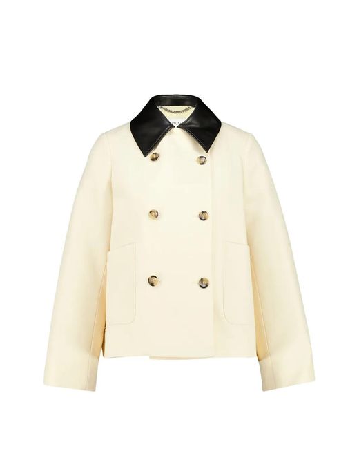 Altuzarra Natural Harburg Double-Breasted Jacket