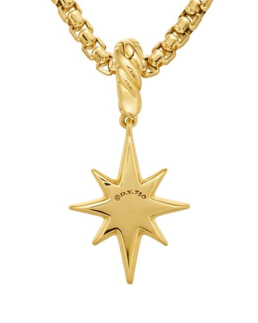 David Yurman Metallic 18Kt North Star Amulet Diamond Pendant (15Mm)