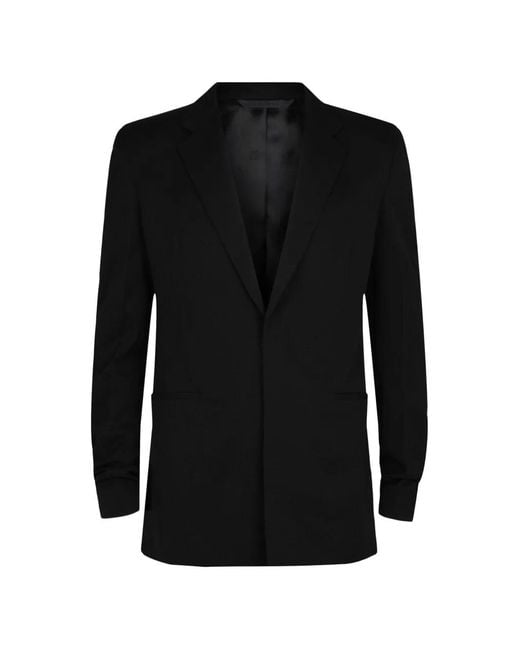 Givenchy Black Notched-Lapel Blazer for men