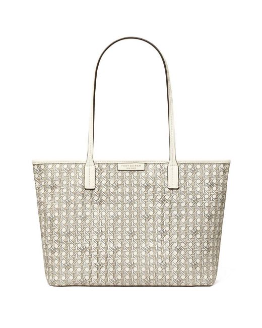Tory Burch Ever Ready Monogram Tote in White Lyst UK