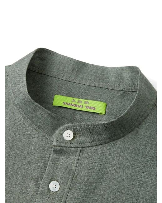 Shanghai Tang Gray Tang Short-Sleeved Polo Shirt for men