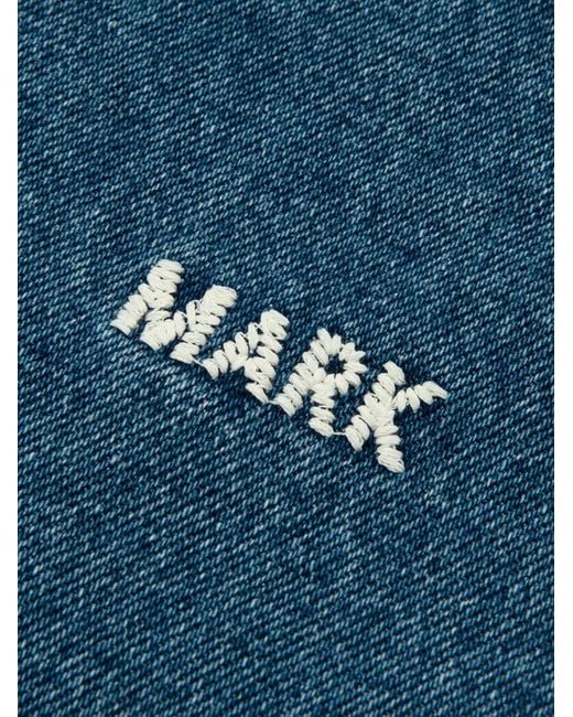 Short En Jean À Bords Francs Aape By A Bathing Ape pour homme en coloris Blue