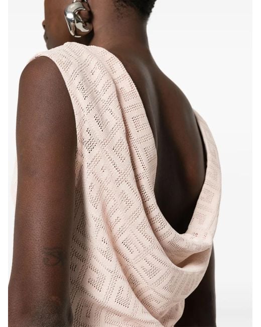 Givenchy White 4G-Patterned Midi Dress