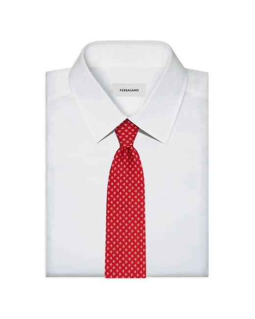 Cravatta di Ferragamo in Red da Uomo