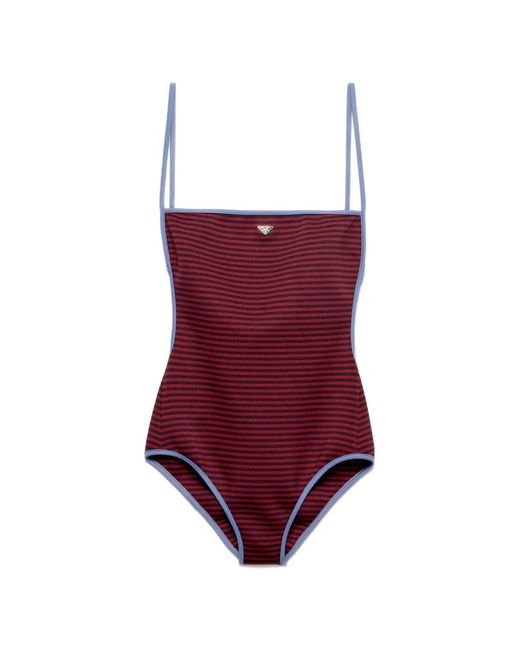 Prada Interlock Jersey Badpak in het Red