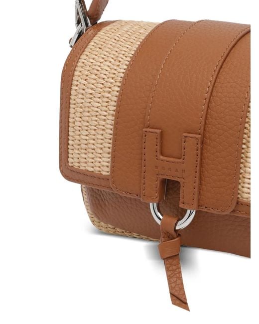 Hogan Brown Trend Flap Shoulder Bag