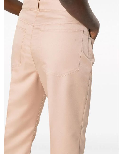 Sportmax Natural High-Waisted Straight-Leg Trousers