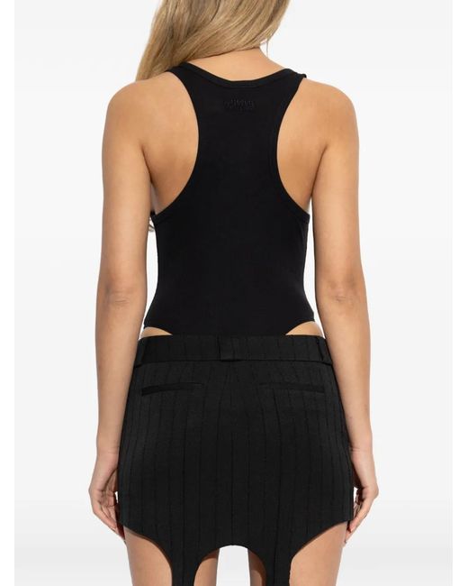 Vetements Black Logo-Embroidered Bodysuit