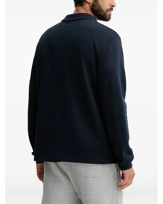 EA7 Blue Sweat À Col Zippé for men