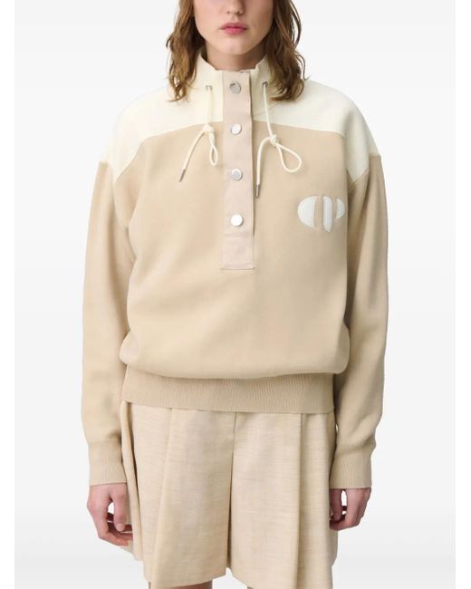 Claudie Pierlot Natural Sweatshirt mit Logo