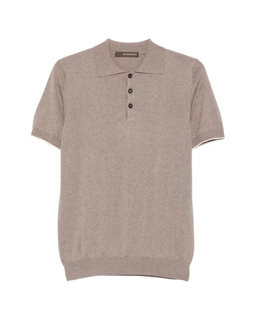 Jeordie's Gray Short-Sleeve Polo Shirt for men