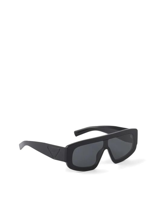 Prada Black Sunglasses With Triangle Logo for men