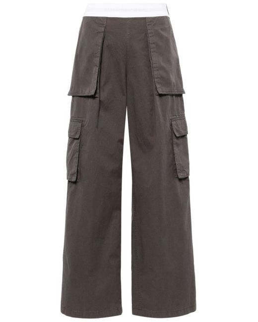 Pantalon cargo à taille mi-haute Alexander Wang en coloris Gray