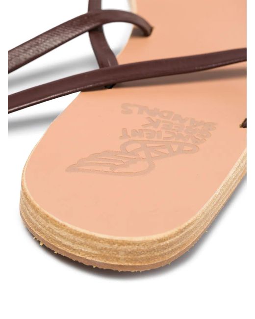 Ancient Greek Sandals Brown Morfi Leather Sandals