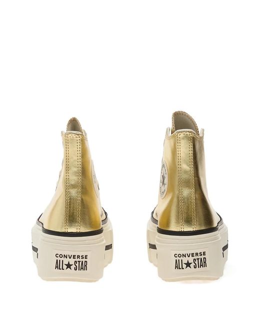 Converse Natural Chuck Taylor All Star Lift Double Stack Platform Sneakers