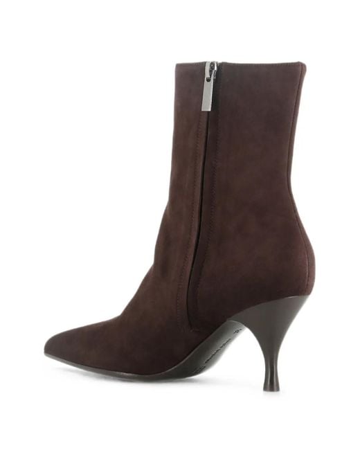 Sergio Levantesi Brown Pointed-Toe Suede Ankle Boots