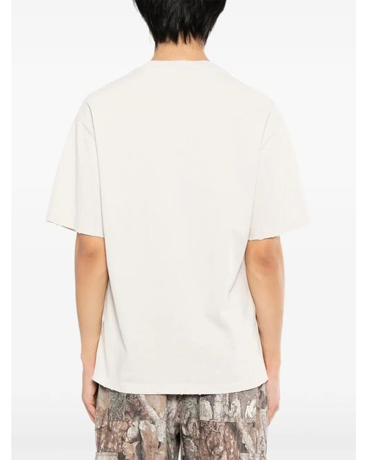 WARMAN Pink Printed T-Shirt for men