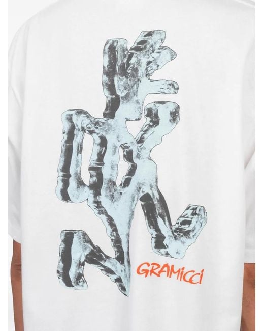 Gramicci White Ice-Sculpture Graphic T-Shirt for men