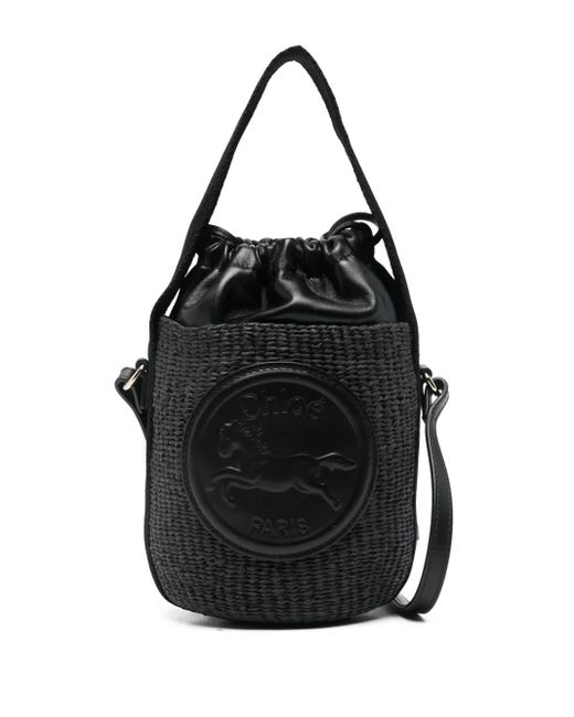Chloé Black Beuteltasche Mit Logo-Patch