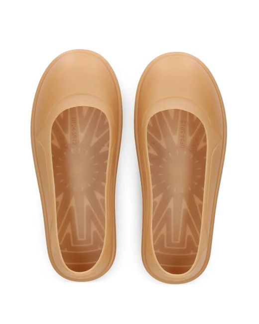 Ugg Brown Suede Slip-On Round-Toe Ballet Flats