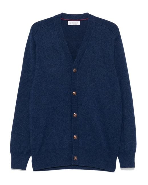 メンズ Brunello Cucinelli カシミア カーディガン Blue