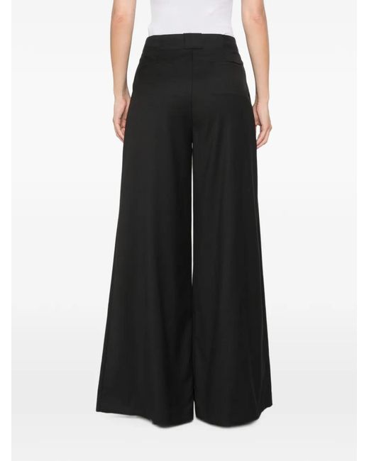 ERMANNO FIRENZE Black Pleated Palazzo Pants
