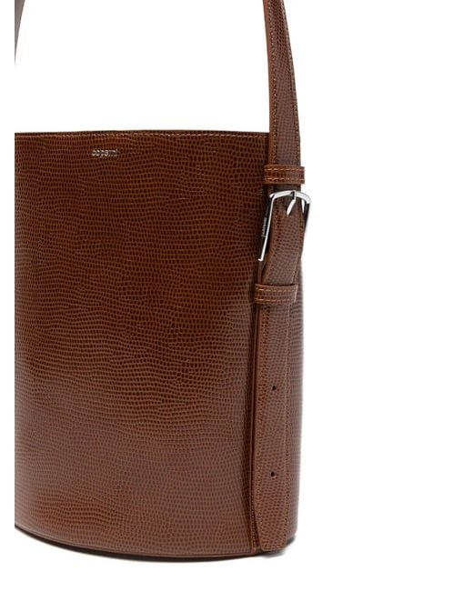 Coperni Brown Lizard-Effect Shoulder Bag