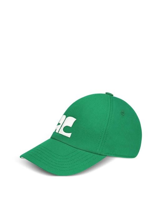 Courreges Green Ac Logo-Patch Cap