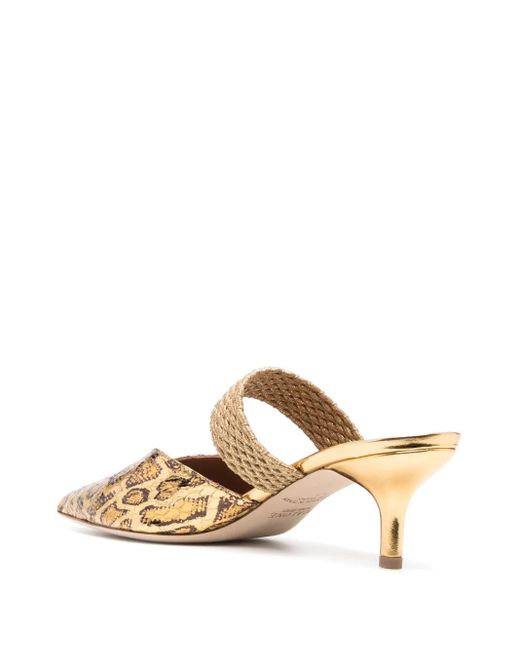 Malone Souliers Natural Leopard-Print 60Mm Leather Mules