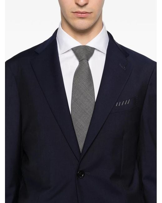 Boglioli Blue Notch-Lapel Single-Breasted Suit for men