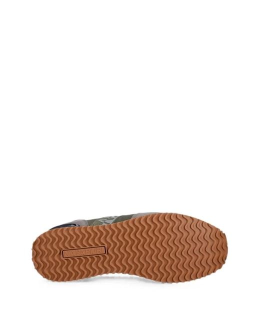 Napapijri Gray Cosmos Syn Logo-Print Panelled Sneakers for men