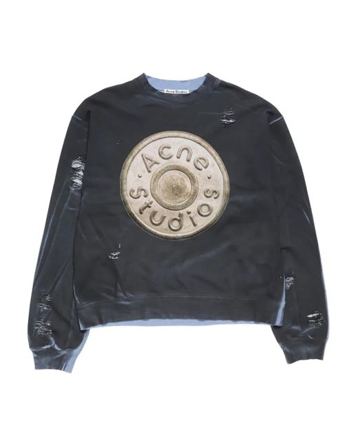 Acne ダメージ スウェットシャツ Blue