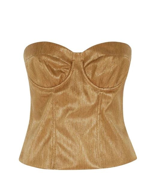 FEDERICA TOSI Natural Strapless Bustier Top