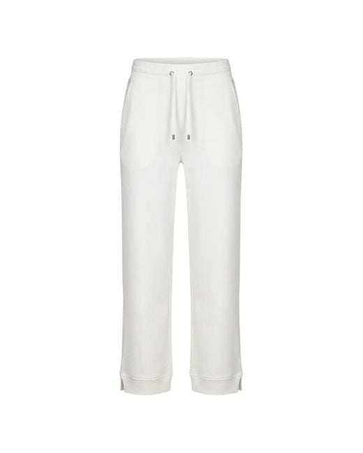 Moorer White Elasticated-Waistband Drawstring Track Pants