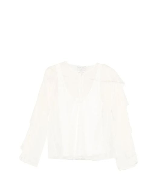 Forte_forte White Ruffled Blouse