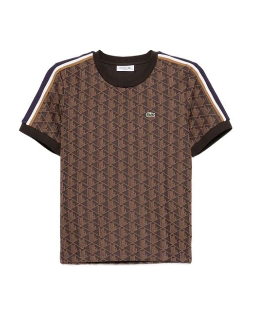 Lacoste Brown Monogram T-Shirt