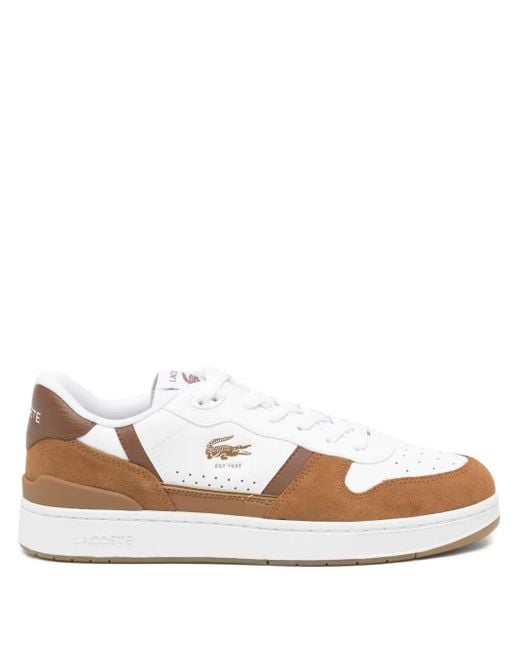 Lacoste White T-Clip Set Leather Trainers for men