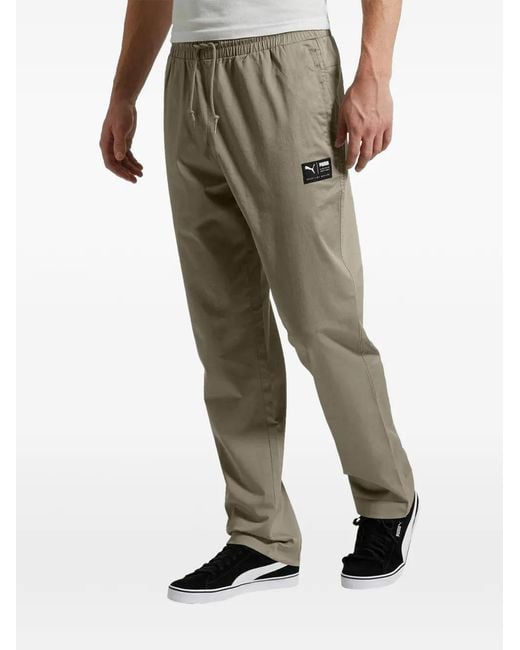 PUMA Green Downtown Logo-Detail Track Pants for men