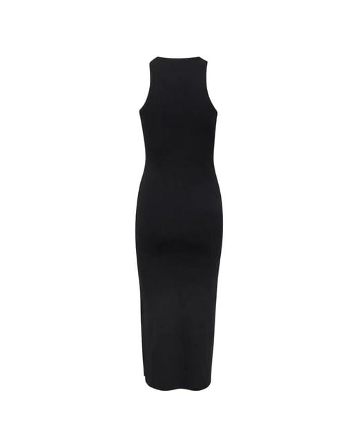 Gestuz Black Drewgz Ribbed-Knit Maxi Dress