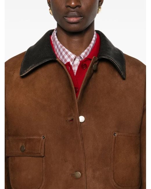 Prada Brown Suede Caban Jacket