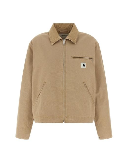 Carhartt Natural Logo-Patch Bomber Jacket